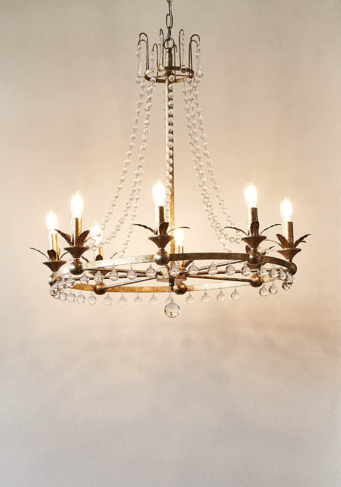 Marriott Chandelier Iron in Antique Silver