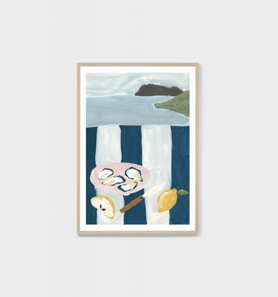 Mediterranean Alfresco Blue Oyster Framed Print