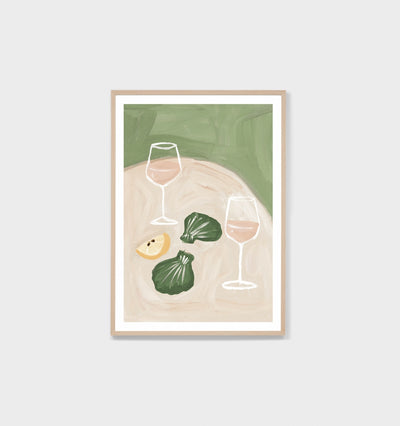 Mediterranean Alfresco Green Clam Print