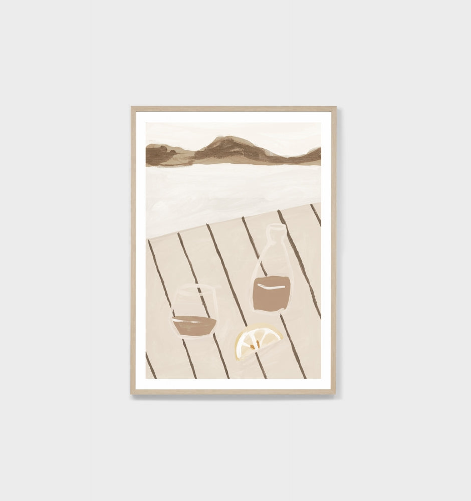 Mediterranean Alfresco Sand Stripe Print