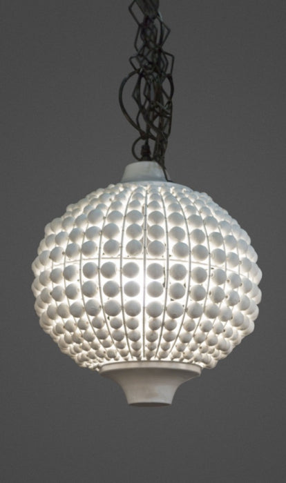 Miramare White Beaded Hanging Lamp