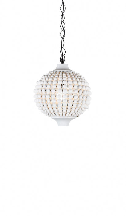 Miramare White Beaded Hanging Lamp