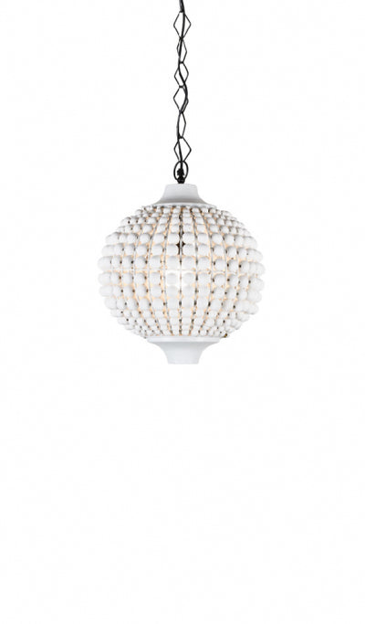 Miramare White Beaded Hanging Lamp