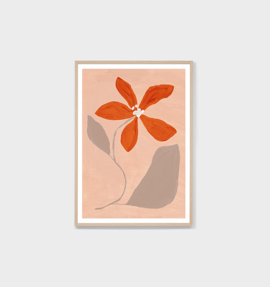 Modern Bloom Apricot Neutral Print