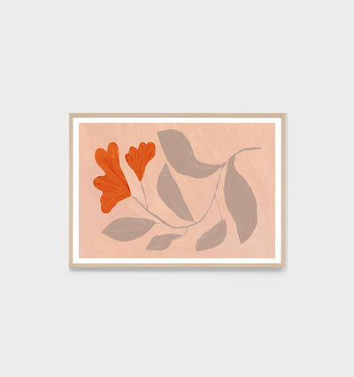 Modern Bloom Apricot Framed Print