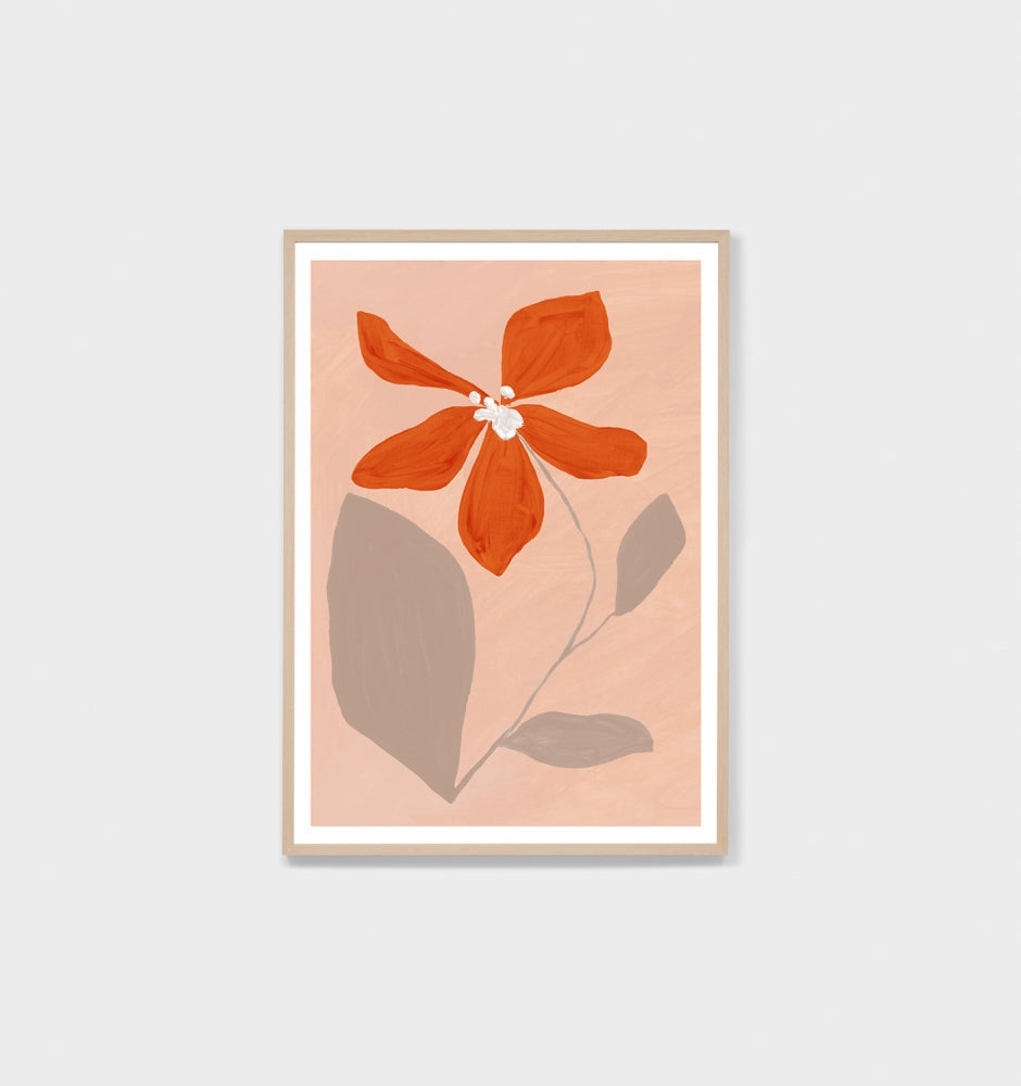 Modern Bloom Apricot Morning Print