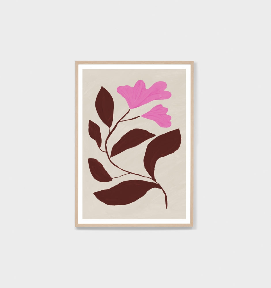 Modern Bloom Burgundy Spring Print