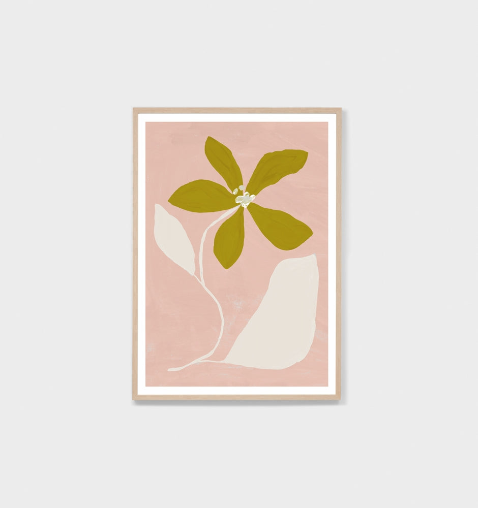 Modern Bloom Lime Summer Print
