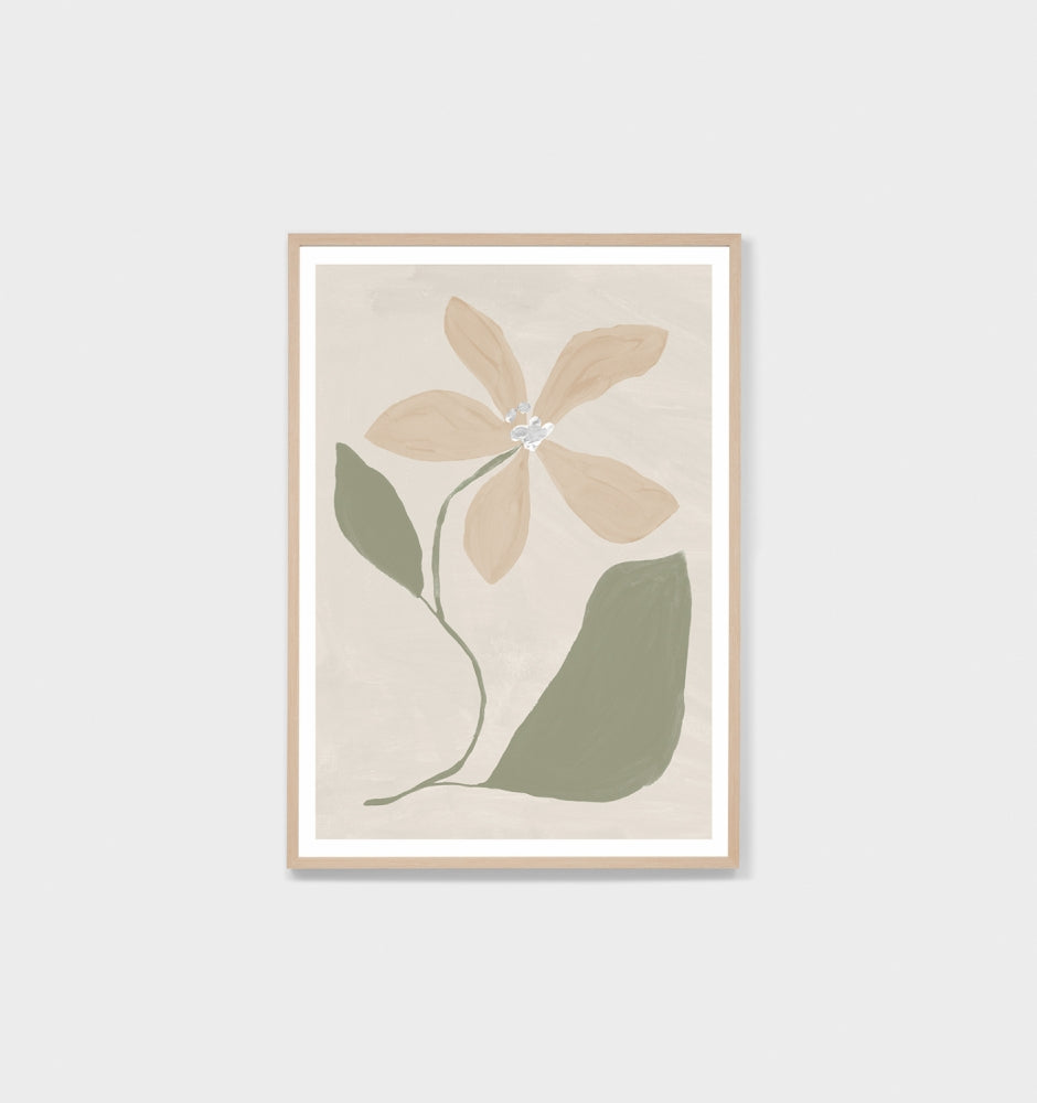 Modern Bloom Sage Neutral Print