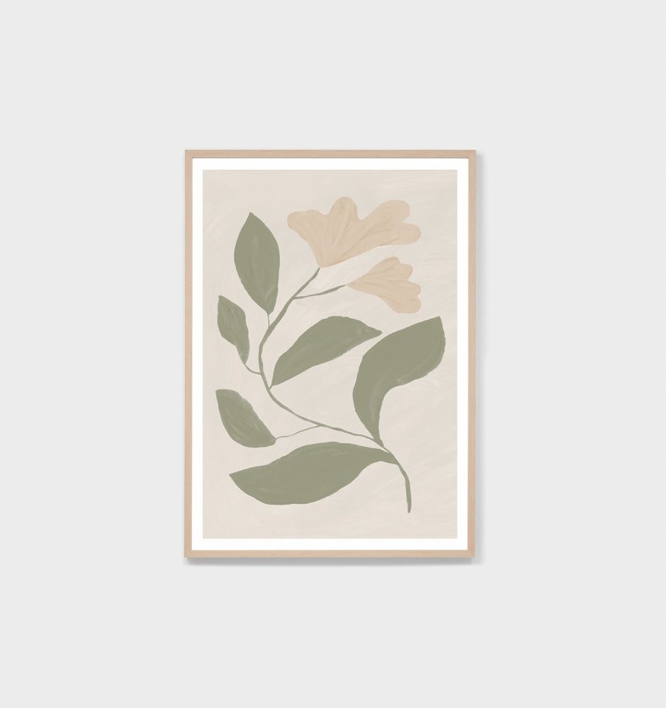 Modern Bloom Sage Framed Print