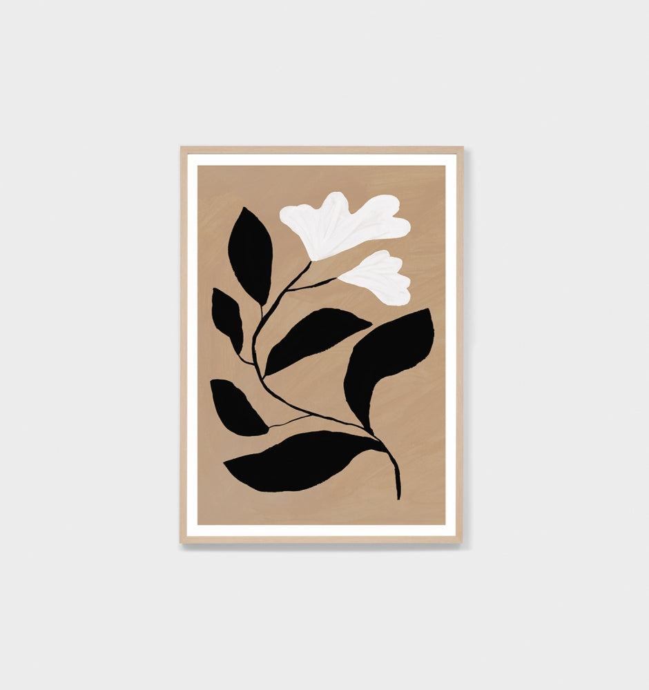 Modern Bloom Tan Neutral Print