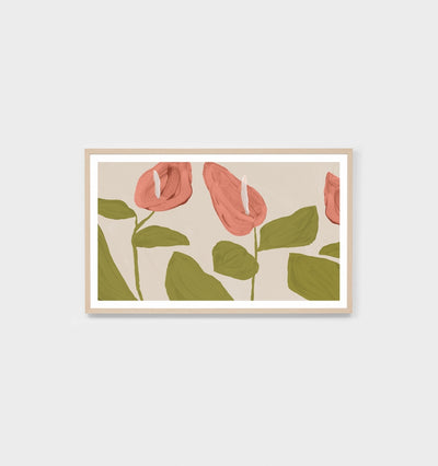 Modern Lillies Green Print