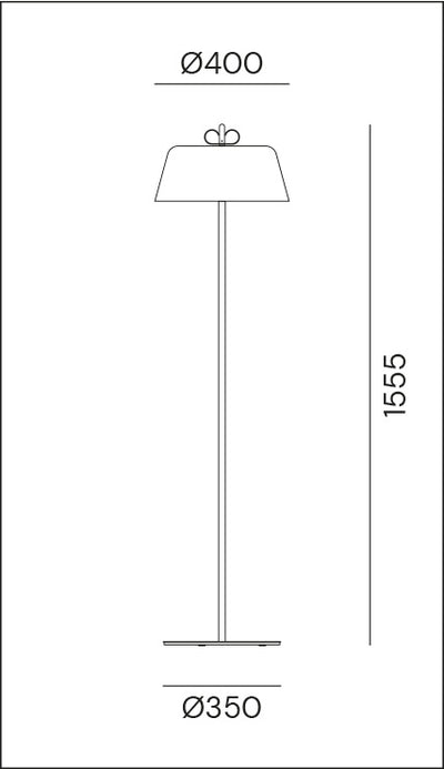 Bon Ton Grey/Natural Brass Floor Lamp
