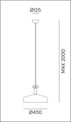 Bon Ton Celestino Pink/Natural Brass Pendant