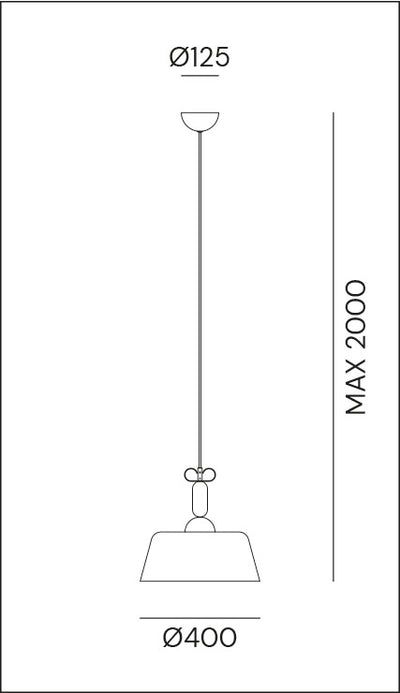 Bon Ton Rosa Brass/White Pendant