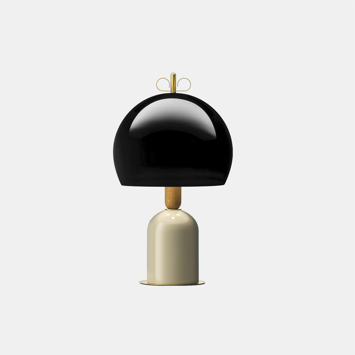 Bon Ton Black/Grey/Natural Brass Table Lamp