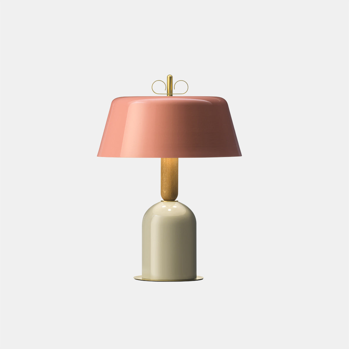 Bon Ton Pink/Grey/Natural Brass Table Lamp