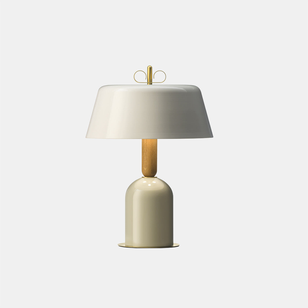 Bon Ton Grey/Natural Brass Table Lamp