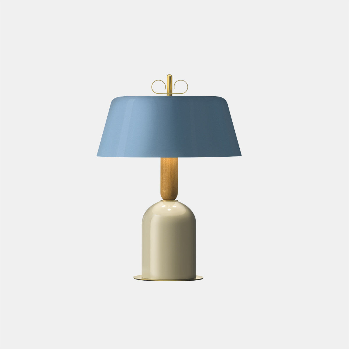 Bon Ton Light Blue/Natural Brass Table Lamp