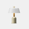 Bon Ton White/Natural Brass Table Lamp
