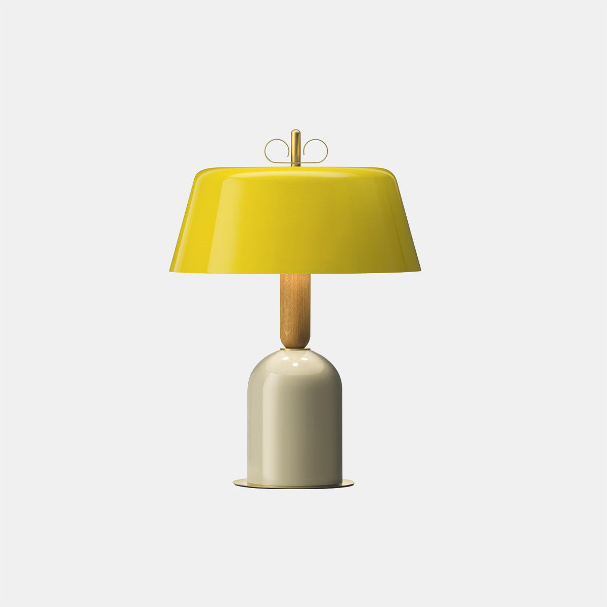 Bon Ton Yellow/Natural Brass Table Lamp