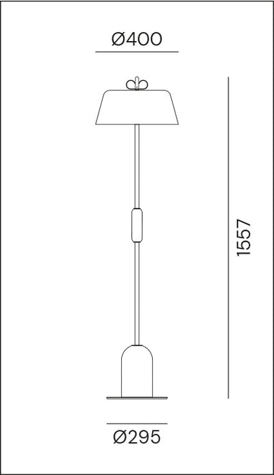 Bon Bon Grey/Brass Floor Lamp