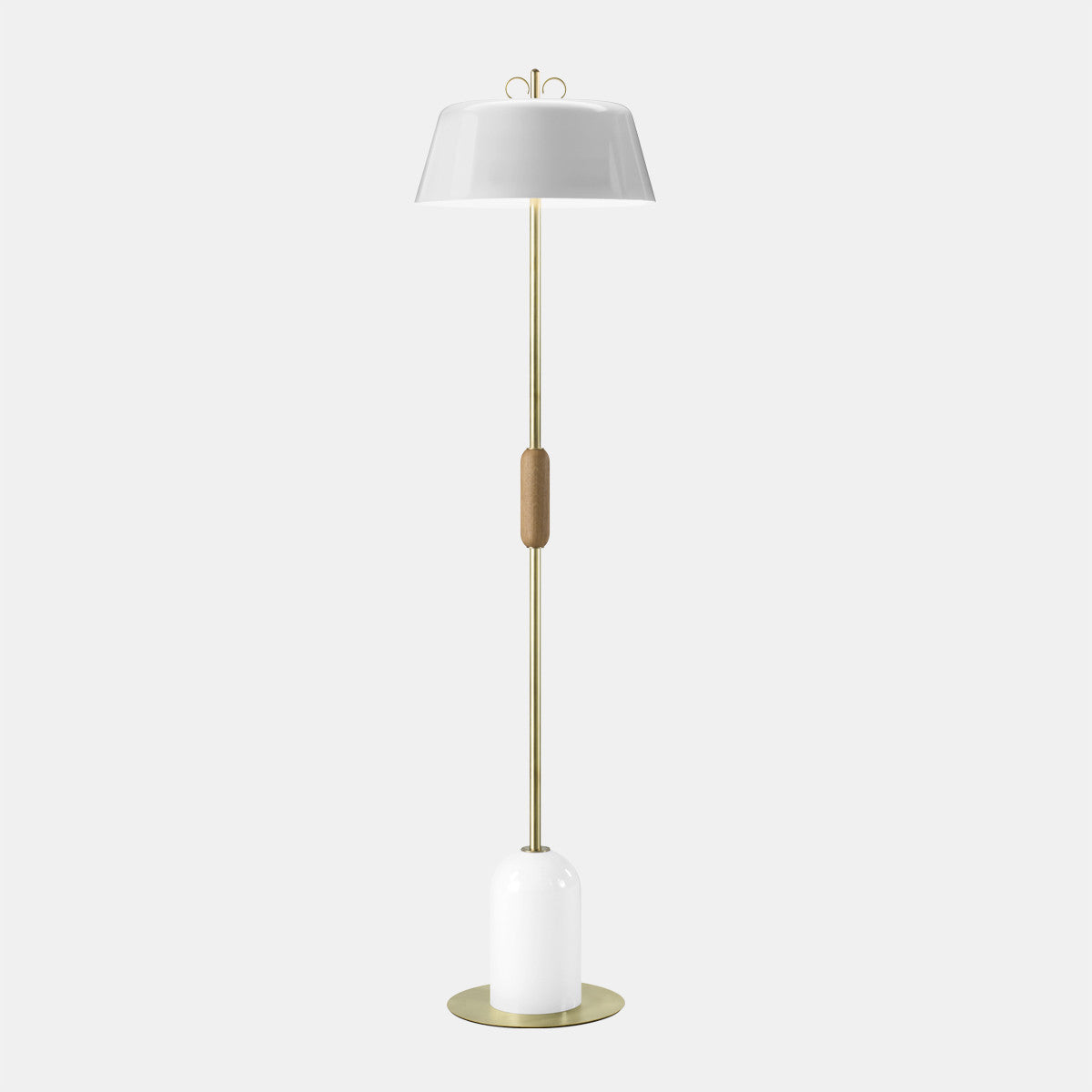 Bon Bon White/Brass Floor Lamp