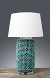Newbury Turquoise Ceramic Table Lamp