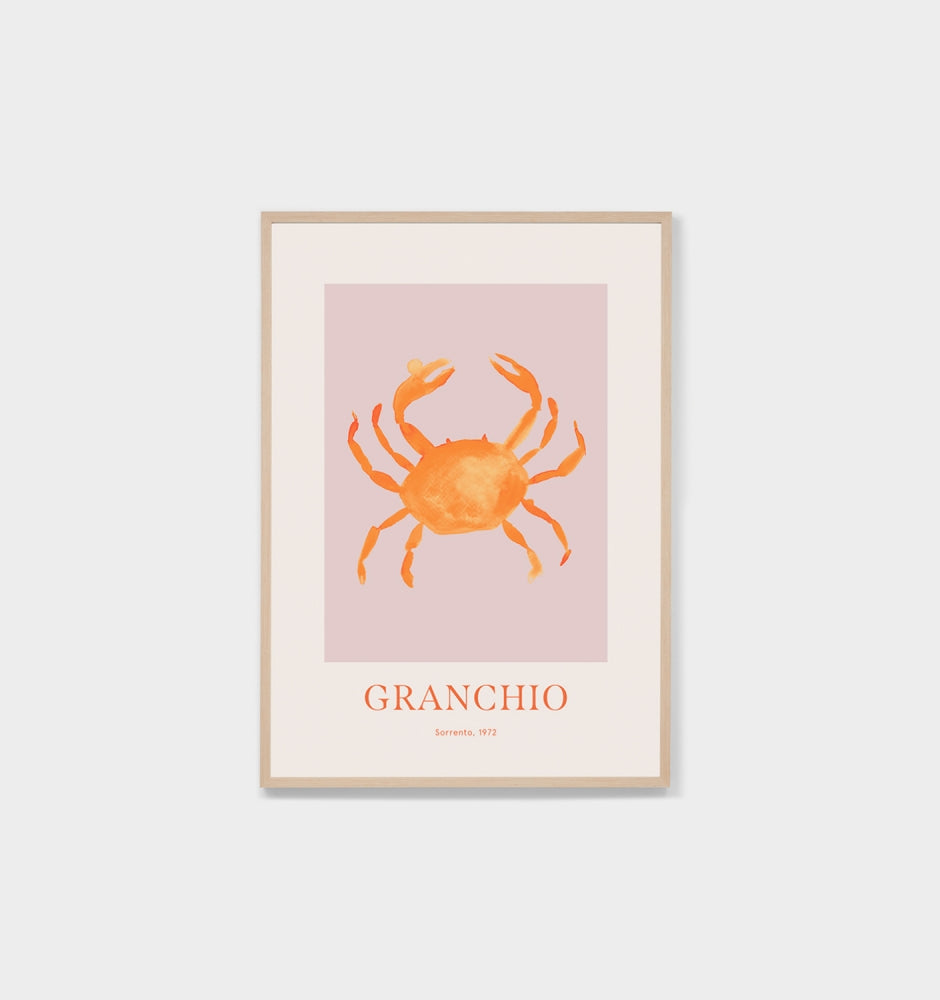 Orange Crab Framed Print