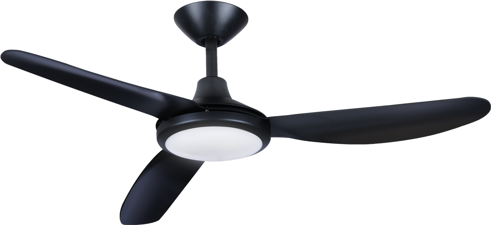 Polar DC Matt Black with Black Blades Ceiling Fan