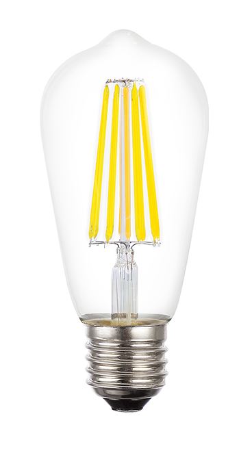 Filament 8W ES/E27 ST64 LED Dimmable Full Glass Lamp