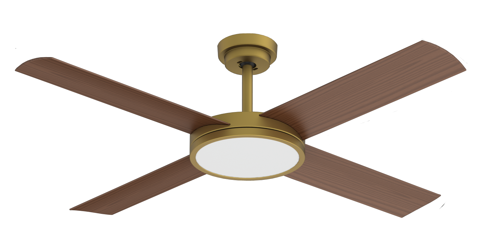 Revolution 3 with 24W LED Light (Dimmable) 52” Ceiling Fan - Antique with Koa Blades
