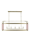 Ralph Lauren Hadley 5 Light Brass Leather Pendant Lighting Affairs