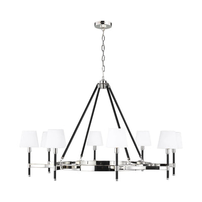 Ralph Lauren Katie 8 Light Large Polished Nickel Chandelier Lighting Affairs