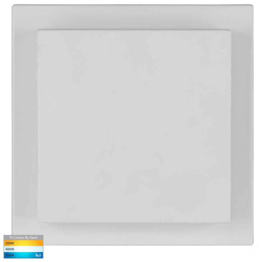 Pivot White Square LED Wall Light