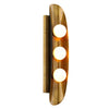 Hopper 3 Light Vintage Brass Bronze Wall Sconce