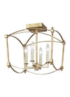 Sean Lavin Thayer 4 Light Antique Glid Semi-Flush Mount Lighting Affairs