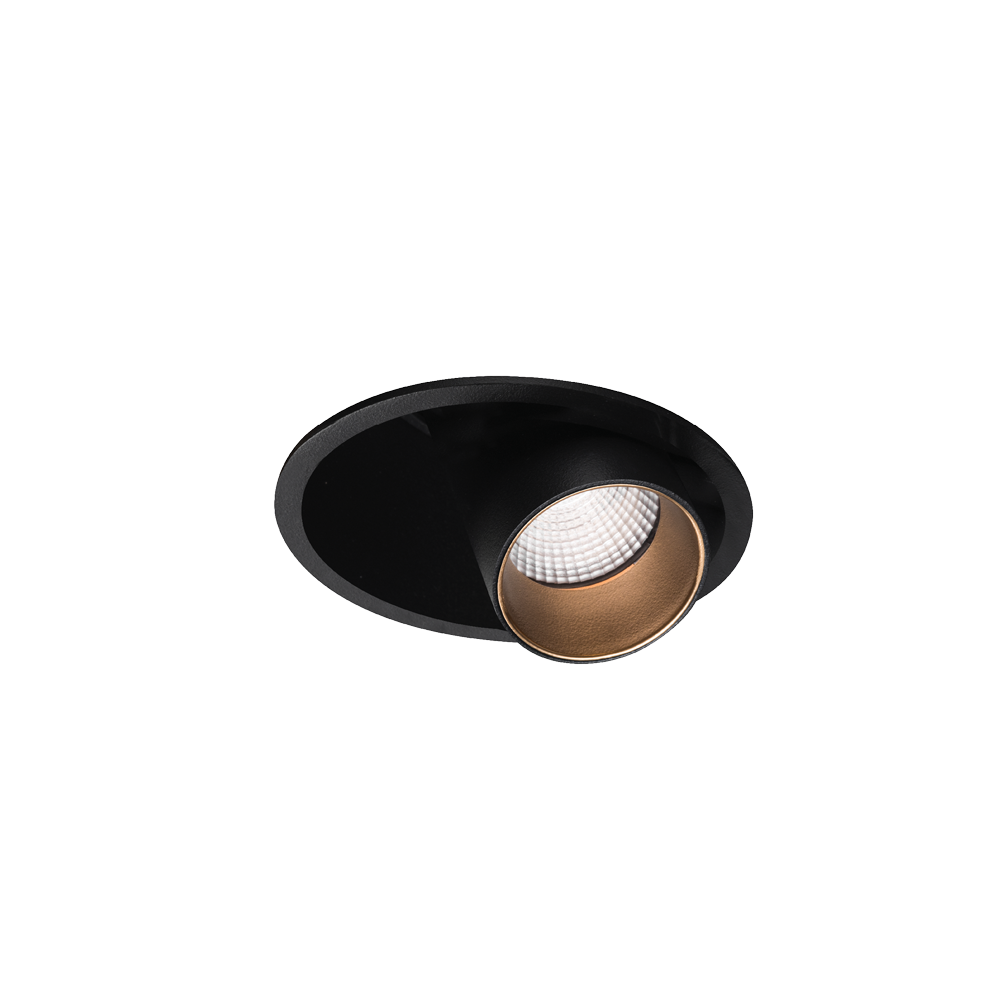 Shift Out Textured Black/Gold 2700K Downlight