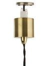 Parlour Round/Square Glass Brass Pendant