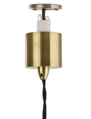 Parlour Round/Square Glass Brass Pendant