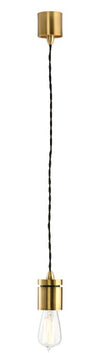 Parlour Round/Square Glass Brass Pendant