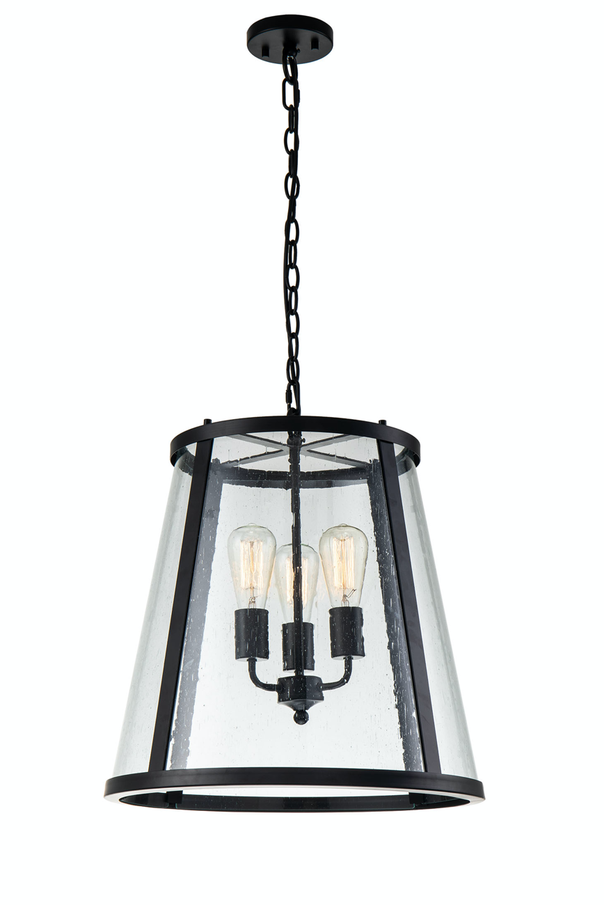 Lauren Large Gold Glass Pendant