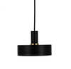 Saturn Small Textured Black Pendant with Colour Rings
