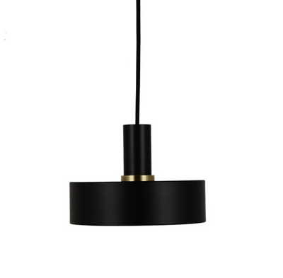 Saturn Small Textured Black Pendant with Colour Rings