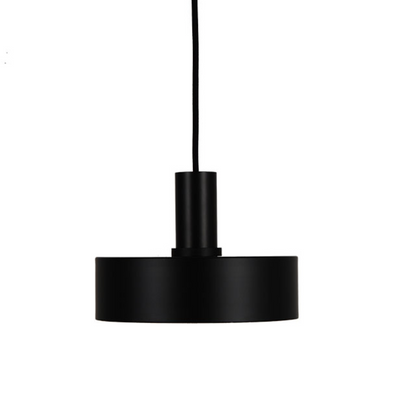 Saturn Small Textured Black Pendant with Colour Rings