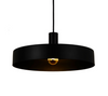 Saturn Large Textured Black Pendant with Colour Rings