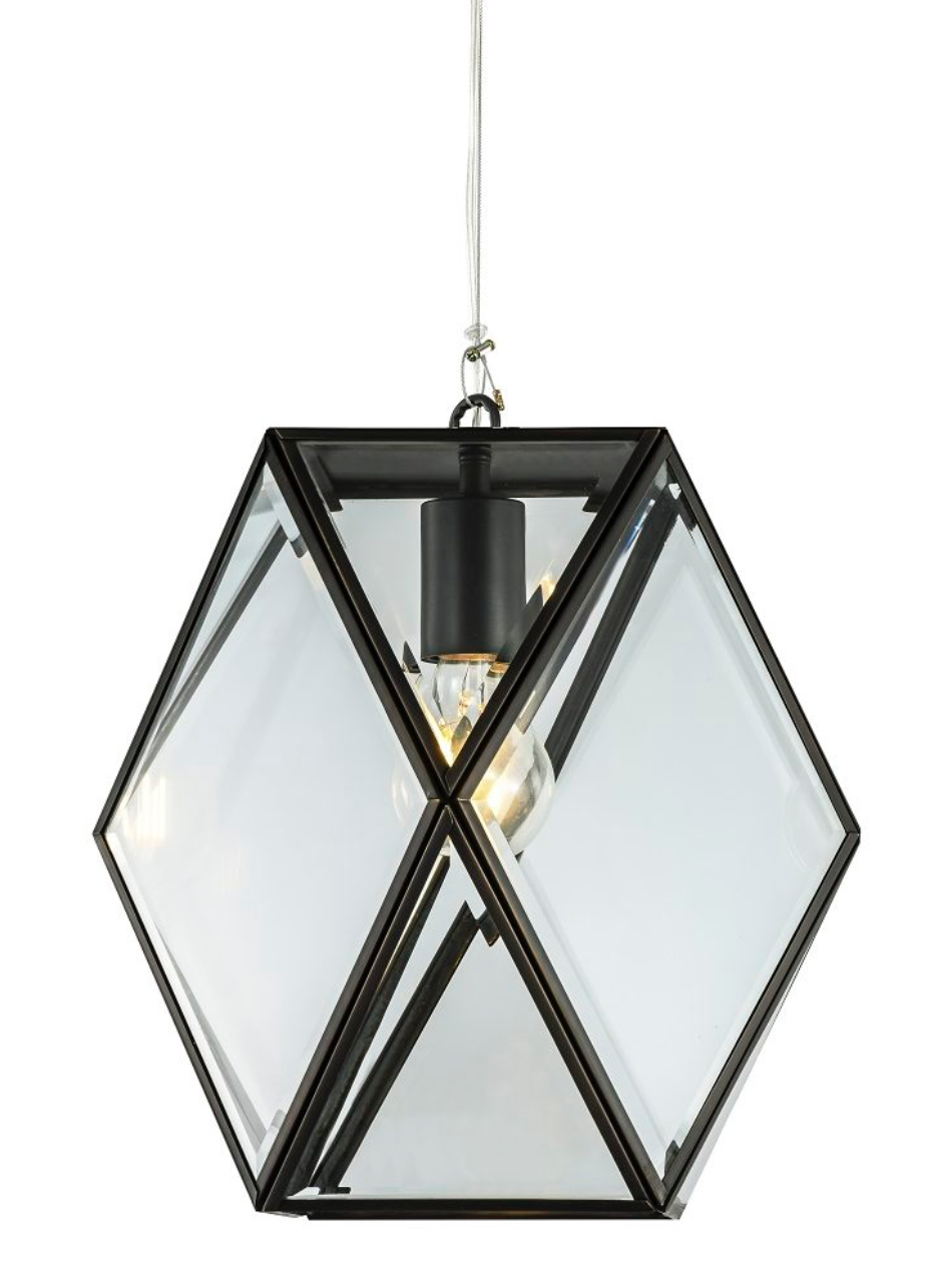 Regan Glass Bronze Pendant