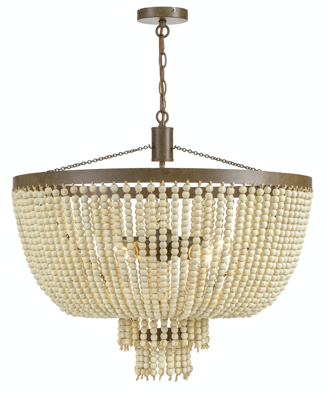 Maddison Large Natural Beaded Pendant