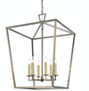 Huntley Large Satin Nickel Pendant