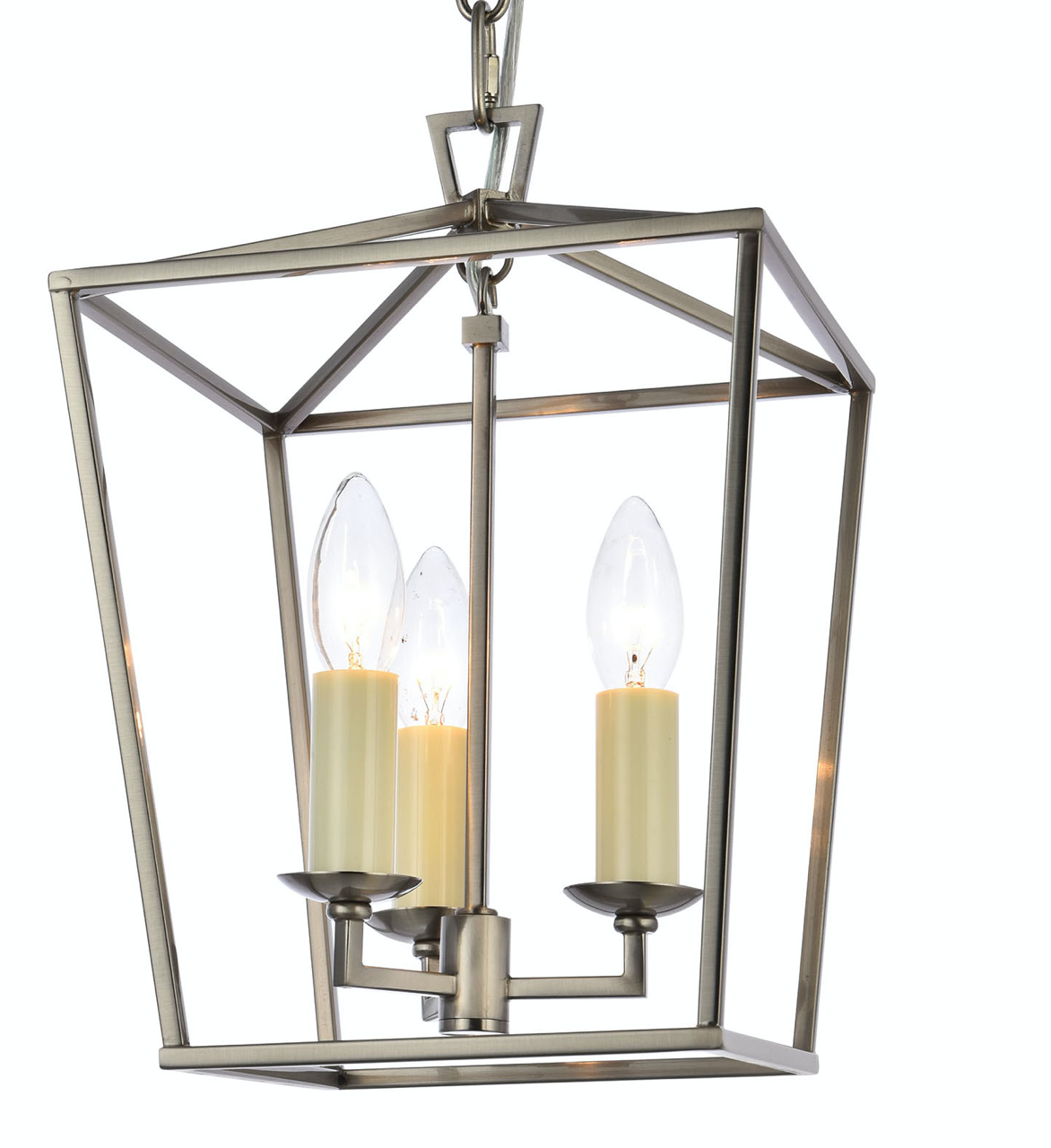 Huntley Small Satin Nickel Pendant
